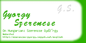 gyorgy szerencse business card